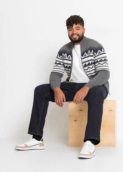 Classic Fit-termojeans i materiale med stretch og varmt fleecefôr, bonprix