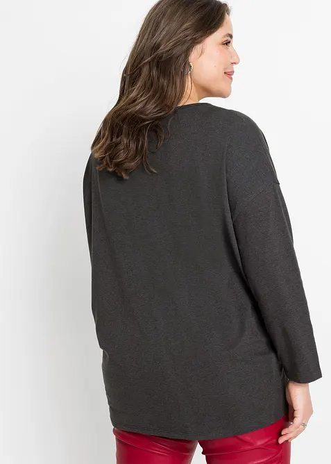 Off shoulder-topp med julemotiv, bonprix