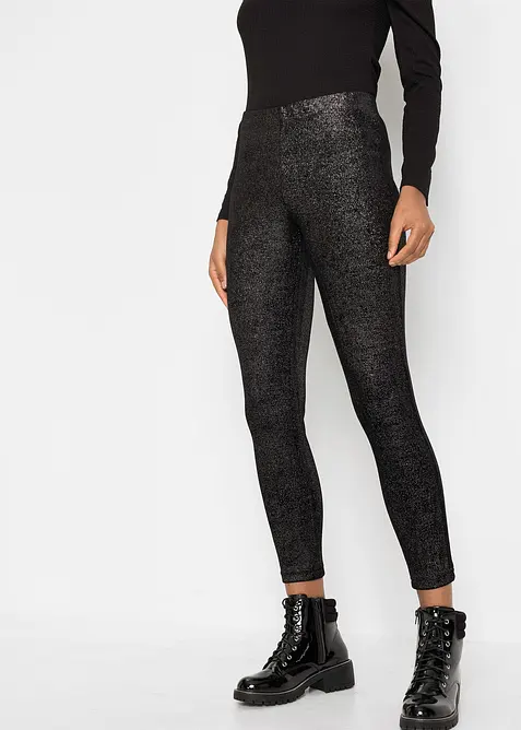 Fl&oslash;yelsleggings med glitter, bonprix
