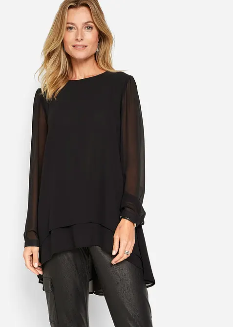 Lang tunika i chiffon, bonprix