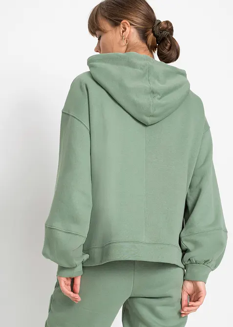 Oversized hettegenser i myk bomullsmiks, bonprix