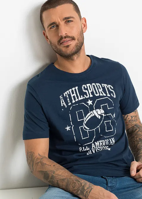 T-skjorte (2-pack) i Regular Fit, bonprix