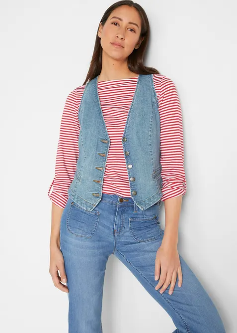 Denimvest med stretch, bonprix