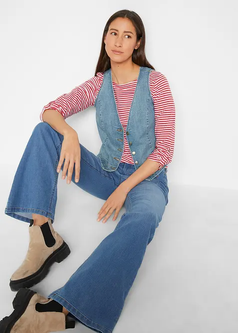 Denimvest med stretch, bonprix