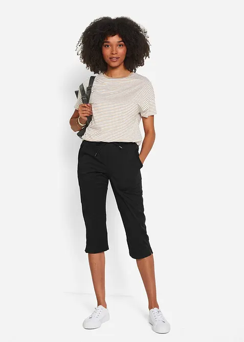 Capribukse med knyteb&aring;nd, bonprix