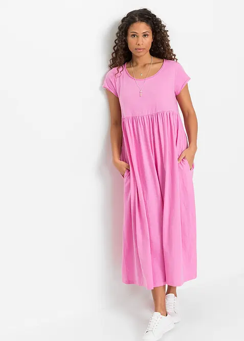 Trikotkjole i økologisk bomull, bonprix