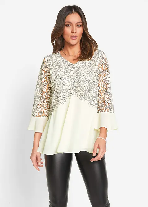 Tunika med blonder, bonprix