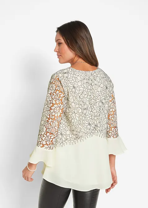 Tunika med blonder, bonprix