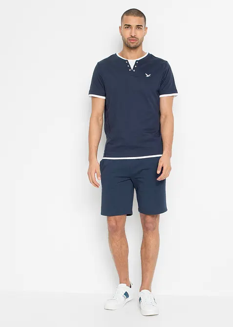 Kortermet 2-i-1-topp (2-pack), bonprix