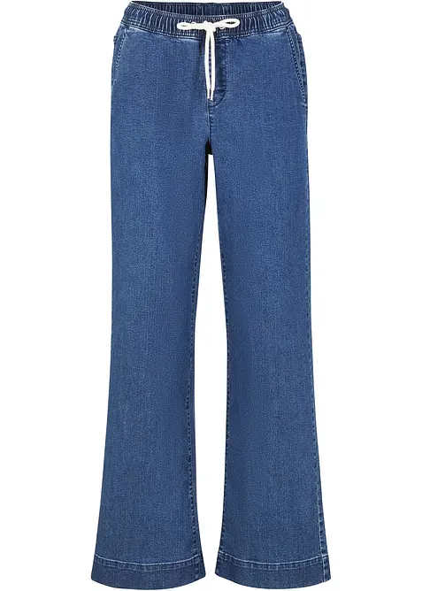 Wide Leg-jeans Mid Waist, Stretch, bonprix