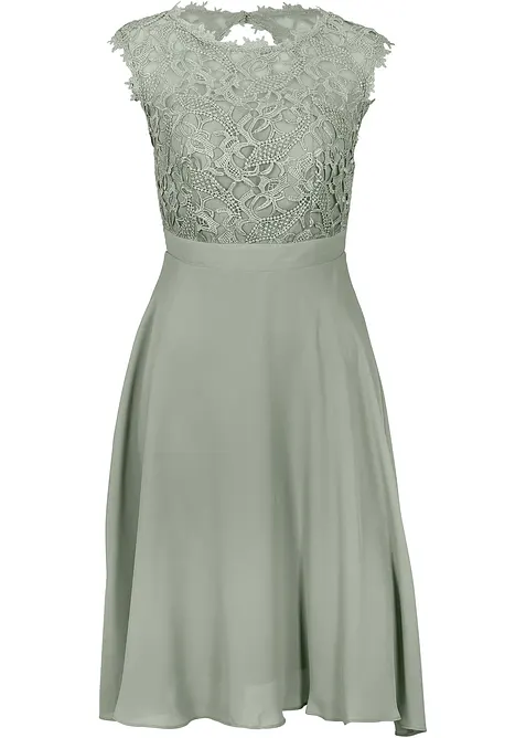 Minikjole med blonder, bonprix