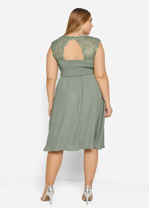 Minikjole med blonder, bonprix