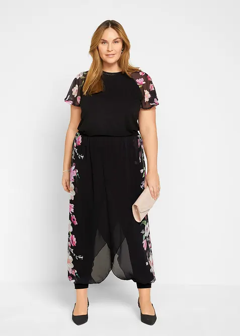 Topp med chiffonermer, bonprix