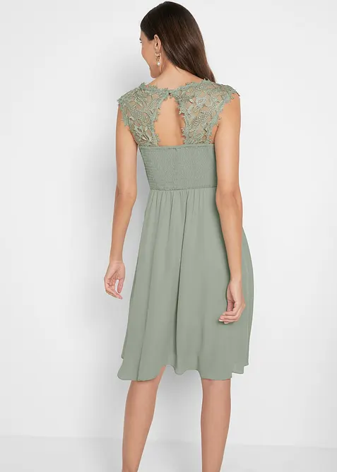 Minikjole med blonder, bonprix