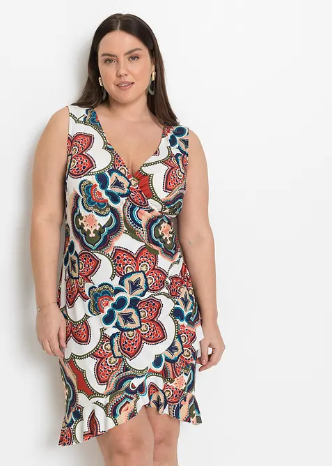 Minikjole med volanger, bonprix