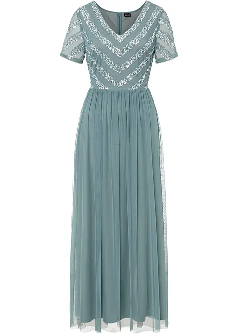 Maxikjole med paljettbroderi, bonprix