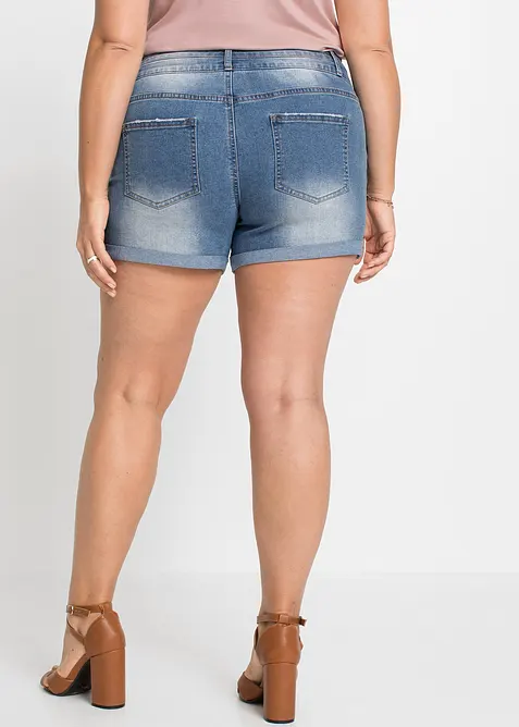 Denimshorts Mid Waist, bonprix