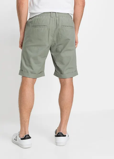 Pull on-bermudashorts i luftig linmiks, Regular Fit, bonprix