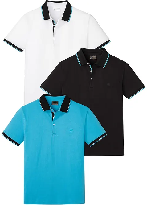 Poloskjorte (3-pack), bonprix