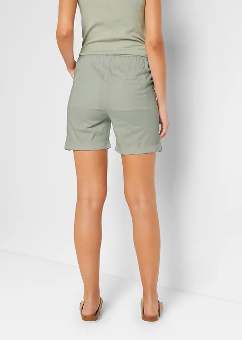 Bermudashorts i bomull med strikklinning, bonprix