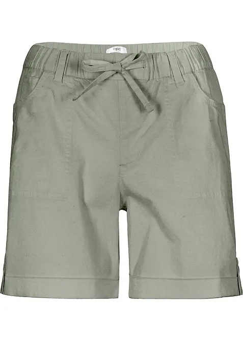 Bermudashorts i bomull med strikklinning, bonprix