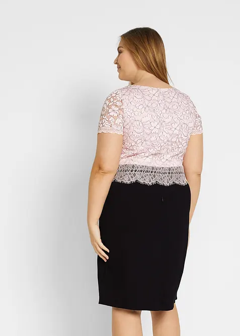 Kjole med blonder, bonprix