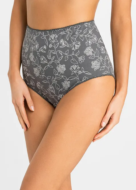 Høy truse med behagelig bomull (4-pack), bonprix