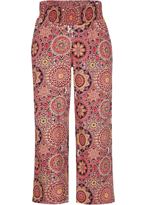 7/8-lang, vid culottes i jersey med bred, vaflet linning, bonprix