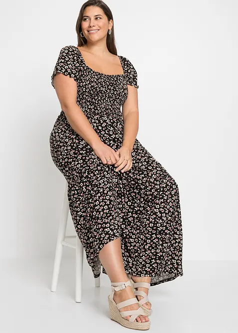 Maxikjole i viskosemiks, bonprix