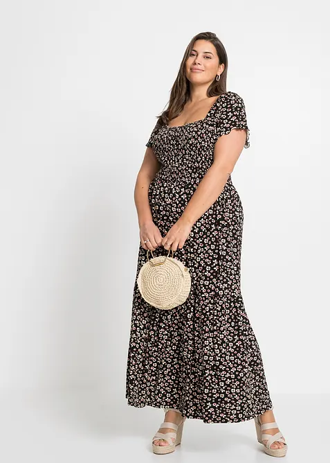 Maxikjole i viskosemiks, bonprix