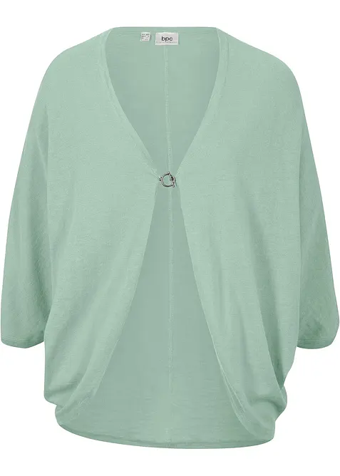 Finstrikket cardigan i 100% bomull, bonprix