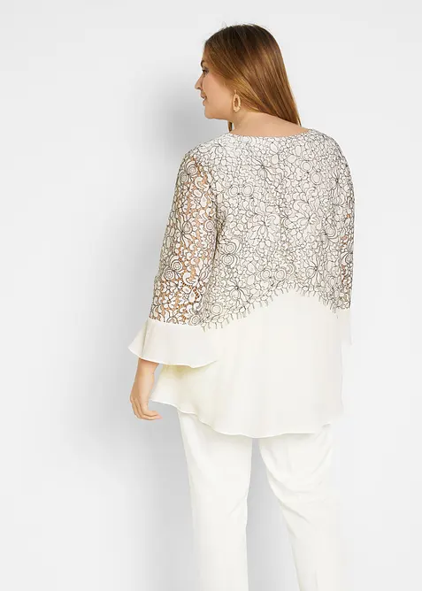 Tunika med blonder, bonprix