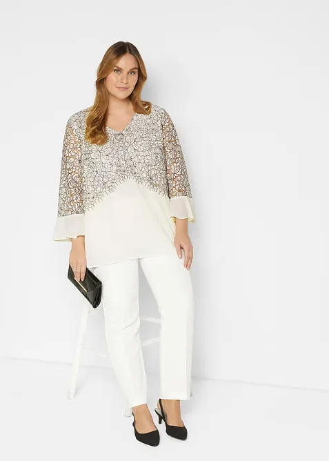 Tunika med blonder, bonprix