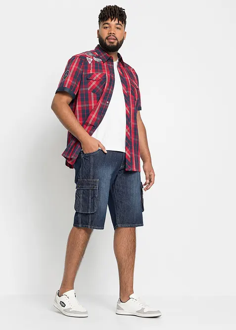 Cargo-bermudashorts i denim, Regular Fit, bonprix