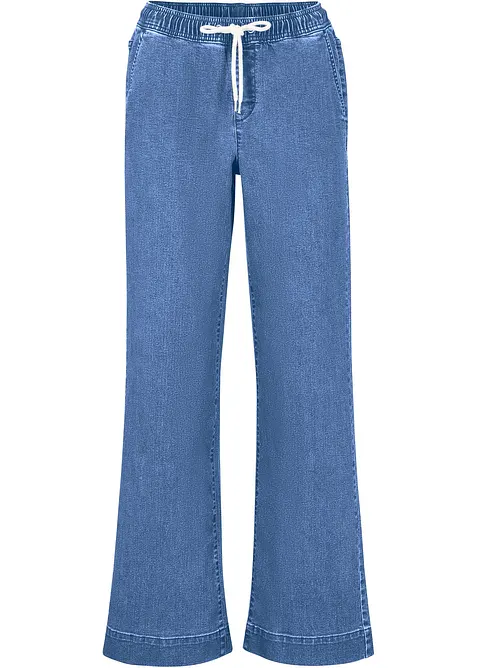 Wide Leg-jeans Mid Waist, Stretch, bonprix