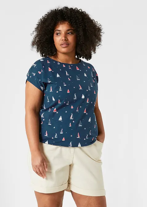 Avslappet topp, kortermet, bonprix