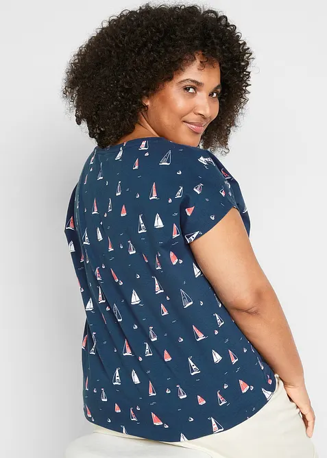 Avslappet topp, kortermet, bonprix