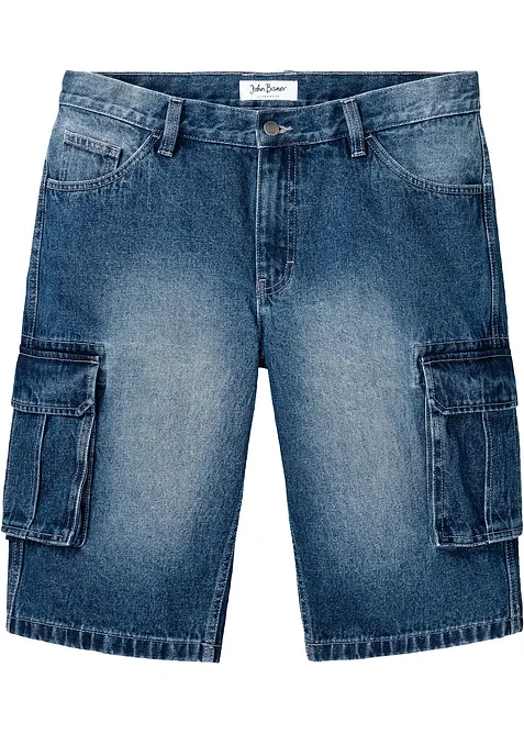 Cargo-bermudashorts i denim, Relaxed Fit, bonprix