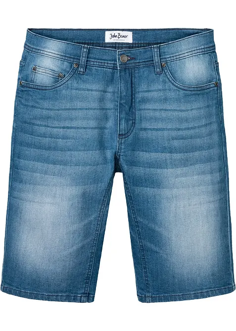 Bermudashorts i denim med stretch og forsterket skritt, Regular Fit, bonprix