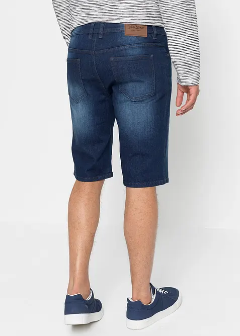 Bermudashorts i denim med stretch og forsterket skritt, Regular fit, bonprix