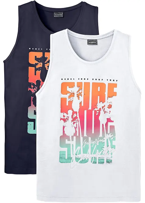 Singlet i Slim Fit (2-pack), bonprix