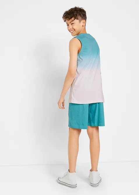 Singlet og jersey-bermudashorts i 100% økologisk bomull (2-delt sett), bonprix