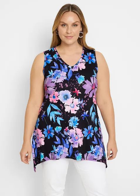 Lang topp med asymmetrisk kant, bonprix