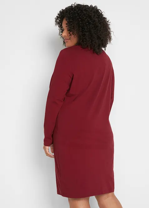 Figurnær jerseykjole i bomull med stretch (2-pack), bonprix