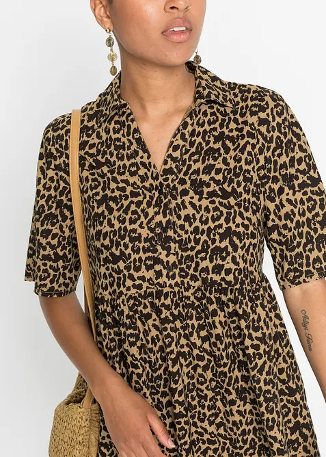 Skjortekjole av fint fallende viskose, bonprix