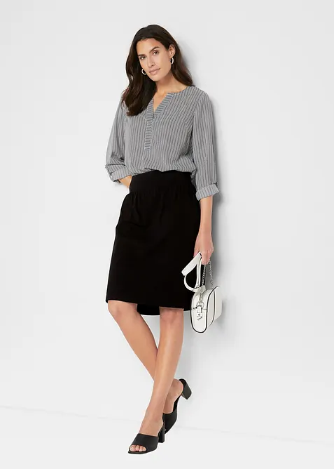 Bukseskjørt av elastisk bomullsmiks, bonprix