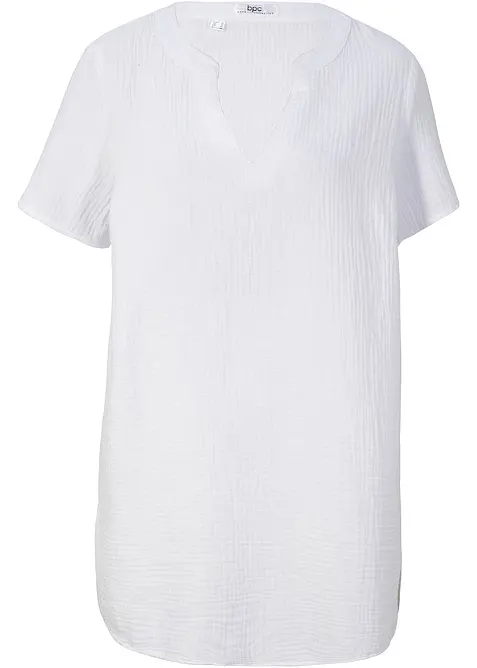 Lang tunika av ren bomullsmusselin, bonprix