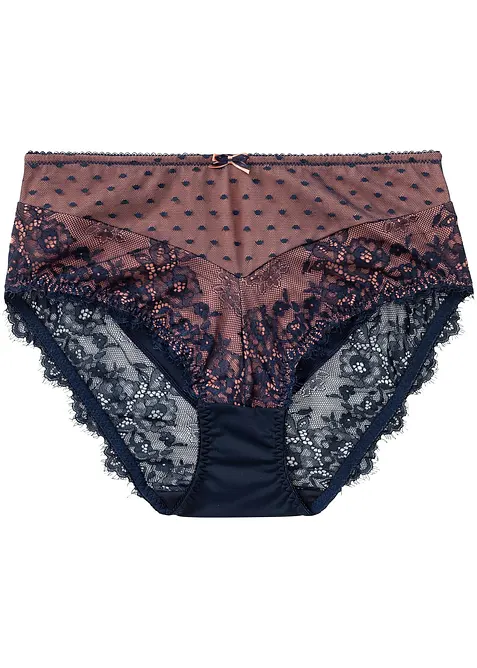 Truse med høy midje og nydelige blonder, bonprix