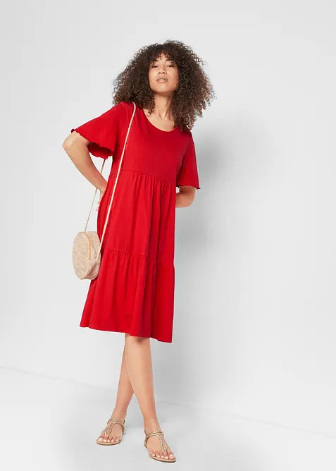 Jerseykjole i 100% bomull, bonprix