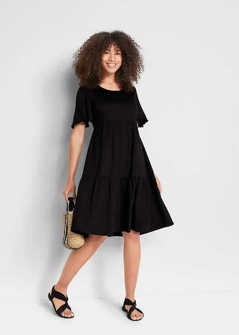 Jerseykjole i 100% bomull, bonprix